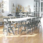 Flash Furniture Hercules Set of 10 Kids Gray Resin Folding Chair - Image 2