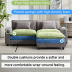 Oprisen 86" Modular Sectional Sofa, Comfy Cloud Couch Sectional Sofa - Image 3