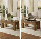 FABATO 41.7'' Lift Top Coffee Table, Wooden Rectangle Coffee Table - Image 5
