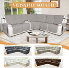 HDCAXKJ 100% Waterproof Reclining Sectional Couch Covers L Shape Recliner Sofa - Image 6