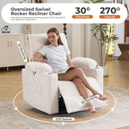Rocking Chair Nursery with Adjustable Armrests, Electric Glider Recliner - Image 4