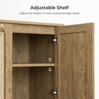 SICOTAS 55" Cherry Sideboard Buffet Cabinet - Image 5