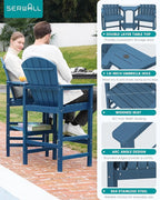SERWALL Tall Adirondack Chairs Set of 2 - Image 4