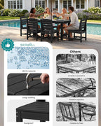 SERWALL Patio Dining Sets for 10 Person, HDPE Dining Set - Image 4