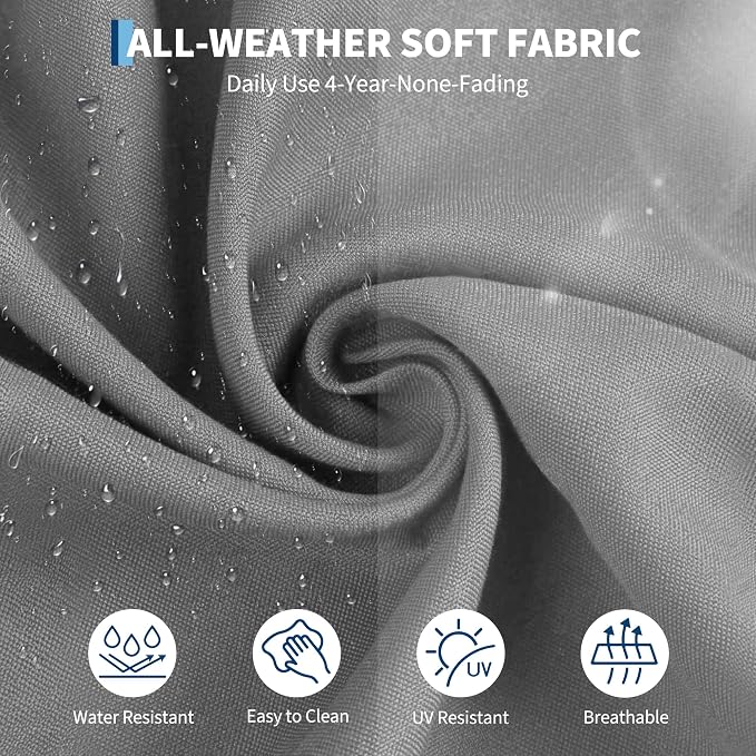 GarveeHome Outdoor Wicker Chairs Set of 2, All-Weather High Back Rattan Patio - Image 4