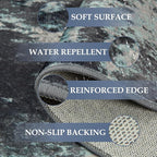 RELEANY Washable Area Rugs 8ft Non-Slip Modern Abstract Soft - Image 3