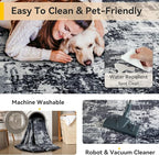 RELEANY Washable Area Rugs 2'x3' Non-Slip Modern Abstract Soft - Image 4