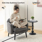 VINGLI 30.3" Wide Modern Barrel Accent Armchairs Set of 2 - Image 7