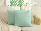 Stellhome Burlap Throw Pillow Covers Solid Farmhouse Linen Pillowcase by Stellhome
