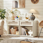 LEYAOYAO Rattan Nightstands Set of 2 - Image 4