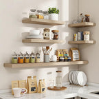 Acovy 16 Inch Floating Shelves, 3D Textured Wood Grain, Wooden Shelves - Image 6