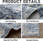 8x10 Area Rugs Washable Rug: Large Modern Abstract Living Room Rug Soft - Image 5