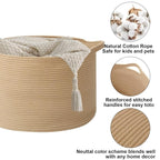 90L Extra Large Blanket Basket, Woven Rope Laundry Basket Hamper - Image 3