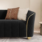 3-Piece Luxury Velvet Sofa Set for Living Room, Elegant Design Couch Set - Image 6
