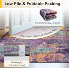 RELEANY Washable Area Rugs 4'x6' Non-Slip Modern Abstract Soft - Image 7