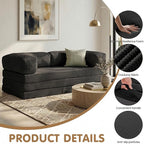 JUIKURY Foldable Convertible Sofa Bed, Tri-Fold Floor Couch Sleeper Sofa - Image 5