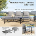 HERA'S HOUSE Metal Patio Furniture Set, Modular 10 Seats, 1 Nesting Coffee - Image 7