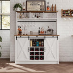 4ever2buy Farmhouse Coffee Bar Cabinet by 4ever2buy