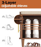 Akxomel Rattan Shoe Storage Bench - Image 5