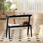 Set of 2 Solid Wood End Table, 2-Tier Side Table - Image 8