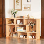 Recaceik Cube Bookshelf 2 Shelf Bookcase L-Shaped TV Console Stand Modern - Image 3