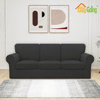 Easy-Going 7 Pieces Stretch Couch Cover Washable Sofa Cover Set - Image 2