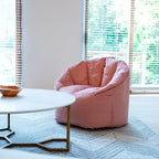 Big Joe Milano Plush Desert Rose Beanbag Chair - Image 4