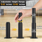 Wlrrcwdttc Metal Adjustable Furniture Legs 5.12-9.45 inch, Sofa Legs Cabinet - Image 2