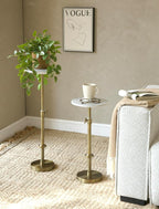 Adjustable-Height Marble Drink Table - Image 4