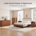 Solid Wood Dresser for Bedroom, Natural Solid Wood 6 Drawer Dresser, 45.3" Tall - Image 8