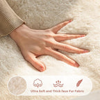 MAXYOYO Bean Bag Chair for Adults, Floral Shaped Bean Bag Sofa, Ultra Soft Faux - Image 4