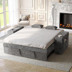 63 Inch Sleeper Sofa Bed, 3 in 1 Pull Out Couch Bed - Image 2