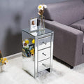 Mirrored End Table Modern Small Sofa Corner Table by HEPMIMZHU