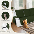 HDCAXKJ Reclining Sectional Couch Covers L Shape Recliner Sofa Middle Console - Image 4