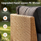 Aoxun 6-Piece Patio Furniture Set, Wicker Outdoor Furniture - Image 7