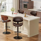 YaFiti Swivel Bar Stools for Kitchen Counter, Adjustable Bentwood Barstools - Image 3