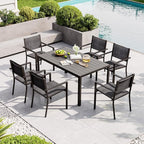 Aoxun 8-Piece Patio Table and Chairs Set & 15ft Patio Umbrella - Image 2