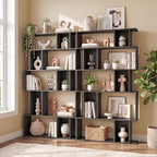 Giantex 5-Tier Bookshelves Set of 2, 10-Cube Geometric Bookcase - Image 2