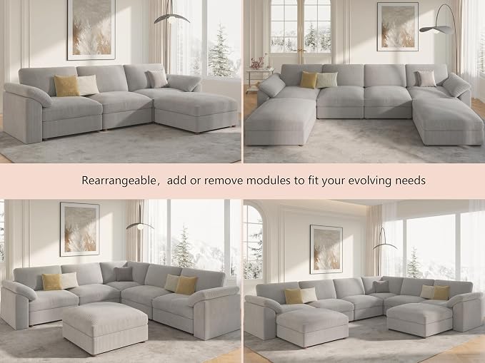 EASE MOOSE Oversized Modular Sectional Sofa, Extra Large U Shape Sectional - Image 8