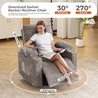 Rocking Chair Nursery with Adjustable Armrests, Electric Glider Recliner - Image 5