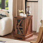 Joaxswe Narrow Night Stand for Small Spaces, Farmhouse Side End Table - Image 4