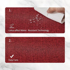 BALCONY & FALCON Placemats Set of 4 Faux Linen Cloth Place Mats Washable - Image 3