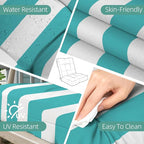 Outdoor Chair Cushion, High Back Soft Seat Pad, Indoor Outside Use, - Image 6