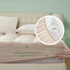 BEDLORE Full Size Mattress Topper Viscose Derived from Bamboo, Thick Pillow Top - Image 6