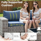 ovios 12 Pieces Patio Furniture Set, Outdoor Wicker Sectional Sofa - Image 6