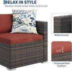 5-Piece Outdoor Sectional Sofa Set, All-Weather PE Rattan Patio Furniture - Image 6