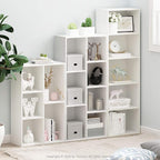 Furinno LUDER Book Shelf, 5-Cube Bookshelf, Reversible Bookcase, 9.4 x 19.5 x - Image 2