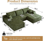 AUGOP 108" Sectional Couches for Living Room Modern Modular Sofa - Image 2