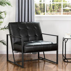 Glitzhome Mid Century Modern Accent Chairs Set of 2, Modern Living Room Chairs - Image 3
