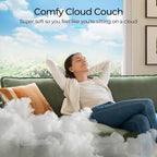 LINSY HOME 157" Modular U-Shaped Sectional Sofa, 4-Seat Corduroy Modern Cloud - Image 4
